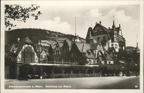 Assmannshausen Gasthaus zur Krone / Ruedesheim am Rhein /