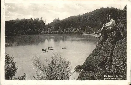 Saeckingen Rhein Partie am Bergsee Kat. Bad Saeckingen