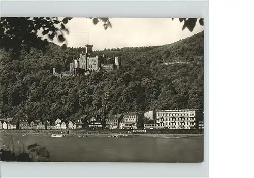 Stolzenfels Schloss Partie am Rheinufer Kat. Koblenz