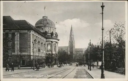 Posen Poznan Polizeipraesidium und Paulikirche Feldpost / Poznan /