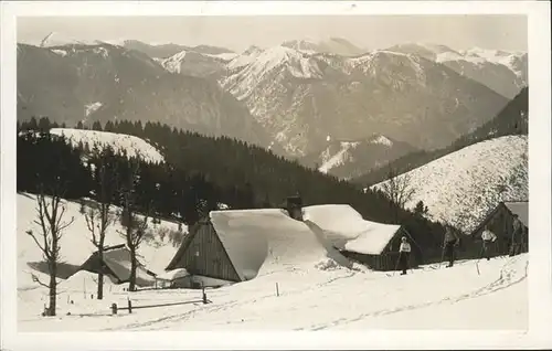 Mariazell Steiermark Gasthaus am Koeckensattel Skiwanderung Kat. Mariazell