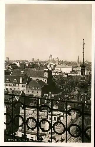 Posen Poznan Blick vom Rathausturm / Poznan /