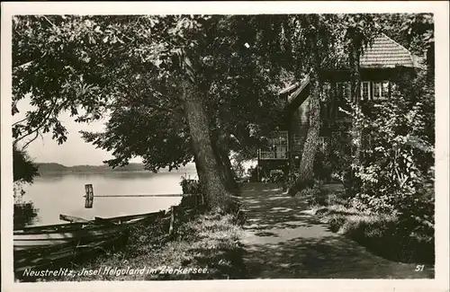 Neustrelitz Insel Helgoland im Zierkersee Kat. Neustrelitz