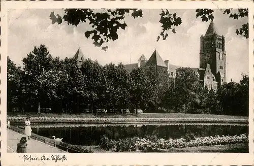 Posen Poznan Partie am Schloss Park Teich / Poznan /