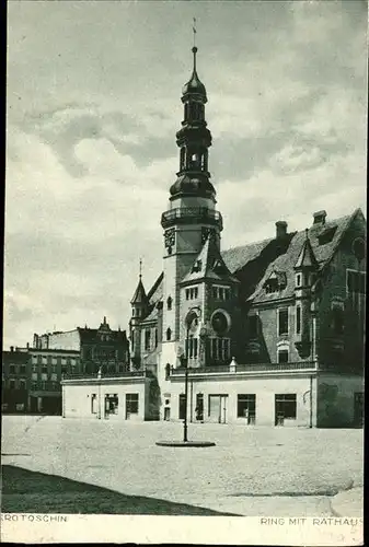 Krotoschin Posen Ring mit Rathaus Kat. Krotoszyn