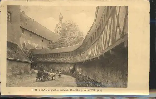 Rochsburg Graefliches Schoenburg sches Schloss Alter Wehrgang Ziege Kat. Lunzenau