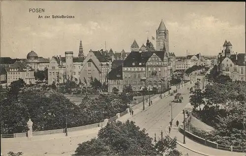 Posen Poznan Partie an der Schlossbruecke Kirche Feldpost / Poznan /