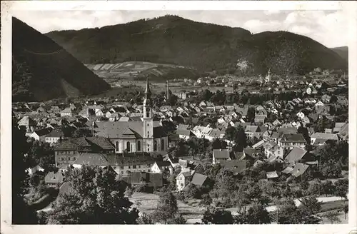 Waldkirch Breisgau Ortsansicht mit Kirche Elztal Kat. Waldkirch