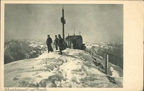 Wendelstein Berg Gipfel und Kapelle Kat. Bayrischzell