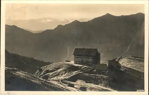 Schliersee Rotwandhaus mit Sonnwendjoch und Grossvenediger Kat. Schliersee