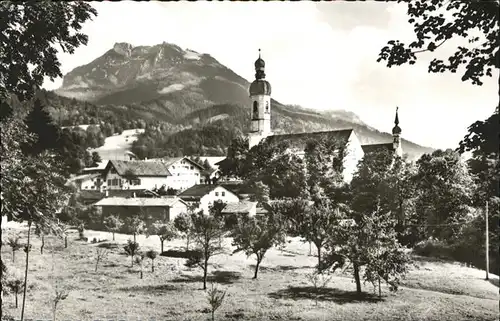 Elbach Miesbach mit Kirche und Breitenstein Kat. Fischbachau