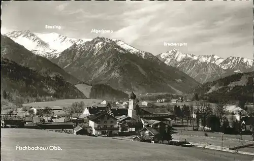 Fischbachau mit Jaegerkamp Brecherspitz und Benzing Kat. Fischbachau