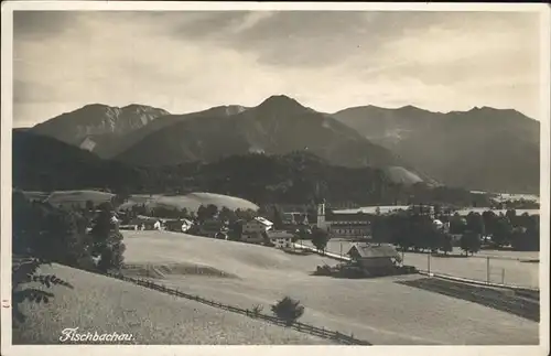 Fischbachau Ortsansicht mit Alpenpanorama Kat. Fischbachau