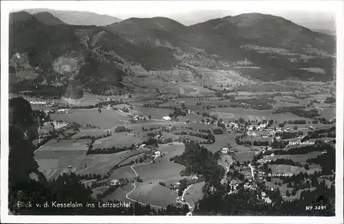 Leitzach Blick von der Kesselalm ins Leitzachtal Kat. Miesbach