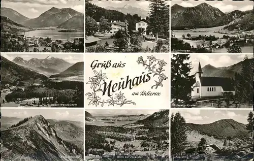 Neuhaus Schliersee Wendelstein St Josefskirche Bodenschneid Ankelalm Josefstal Kurpark Schliersee Fischhausen Kat. Schliersee