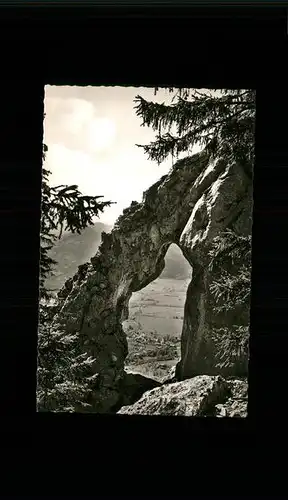 Fischbachau Blick durch Breitenstein Fensterl Kat. Fischbachau