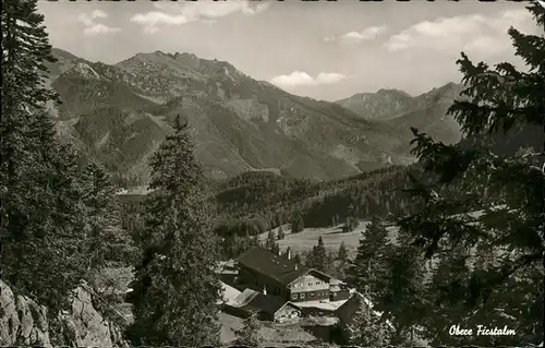 Schliersee Obere Firstalm gegen Rotwand Kat. Schliersee