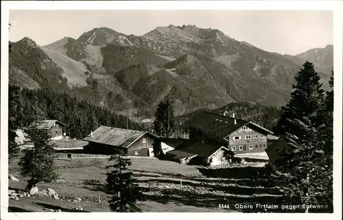 Schliersee Obere Firstalm gegen Rotwand Kat. Schliersee