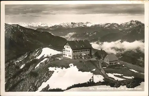 Rotwandhaus des TAKM gegen Rofan Kat. Schliersee