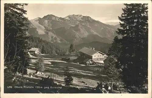 Schliersee Obere Firstalm gegen Rotwand Kat. Schliersee