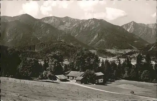 Fischbachau Schweigeralm mit Miesing und Aiplspitz Kat. Fischbachau