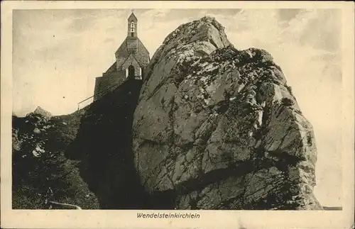 Wendelstein Berg mit Kirchlein Kat. Bayrischzell