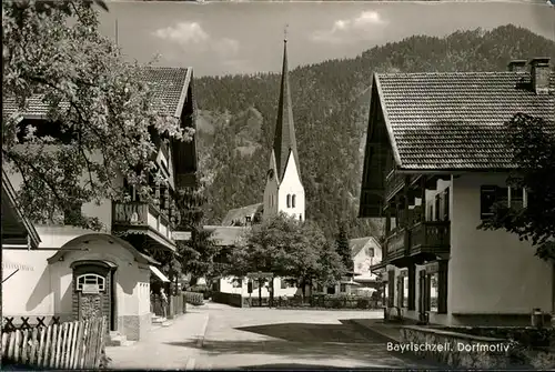 Bayrischzell Dorfmotiv mit Kirche Kat. Bayrischzell