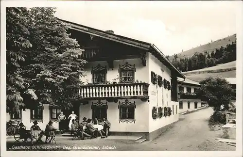 Elbach Miesbach Gasthaus Schmiedwirt Kat. Fischbachau