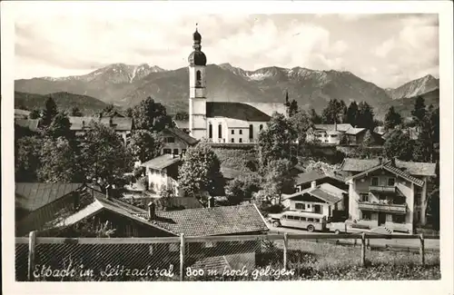 Elbach Miesbach Ortsblick mit Kirche Kat. Fischbachau