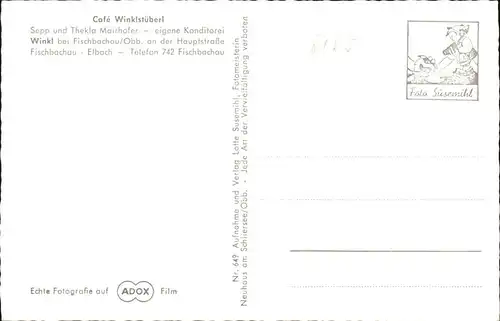 Winkl Fischbachau Cafe Winklstueberl Kat. Fischbachau