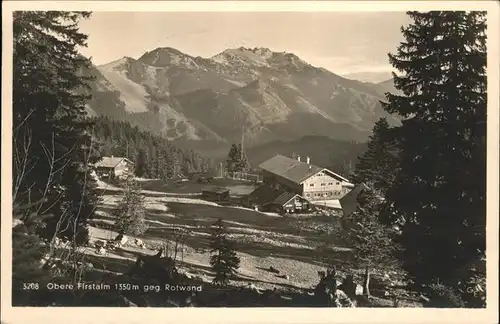 Neuhaus Schliersee Obere Firstalm gegen Rotwand Kat. Schliersee