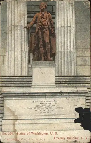 Washington George Denkmal Treasury Building N.Y. Kat. Persoenlichkeiten