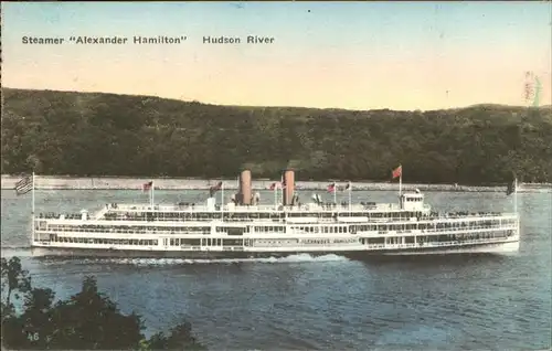 Dampfer Binnenschifffahrt Alexander Hamilton Hudson River Kat. Schiffe