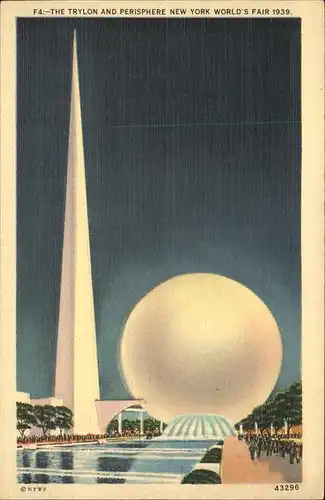 Exposition Worlds Fair New York 1939 Trylon and Perisphere  Kat. Expositions