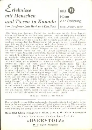 Berufe Hueter der Ordnung Kanada Werbung Margarine Overstolz Kat. Berufe