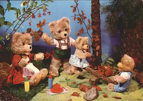 Teddy Teddybaer Teddy bear vermenschlicht Wippe  Kat. Kinderspielzeug