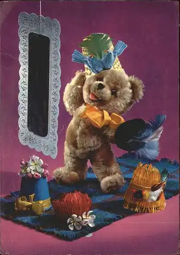 Teddy Teddybaer Teddy bear vermenschlicht Voegel Huete Kat. Kinderspielzeug