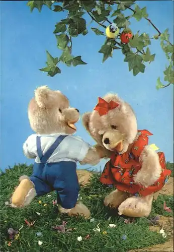 Teddy Teddybaer Teddy bear Tanz Voegel Kat. Kinderspielzeug