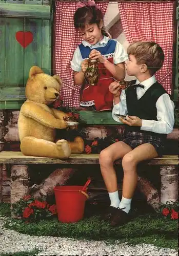 Teddy Teddybaer Teddy bear Tee trinken Kinder  Kat. Kinderspielzeug