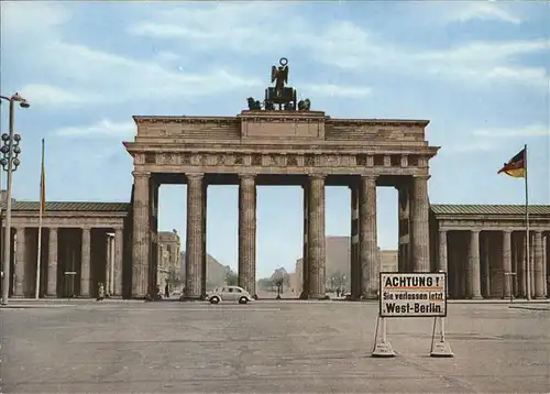 Brandenburgertor Berlin Sektorengrenze Kat. Gebude und Architektur