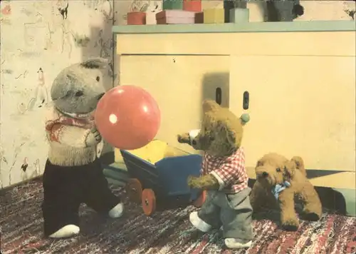 Teddy Teddybaer Teddy bear Luftballon Hund Kat. Kinderspielzeug