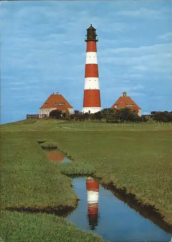 Leuchtturm Lighthouse Westerhever Kat. Gebaeude