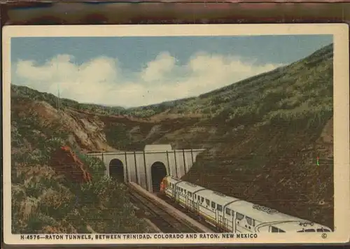 Eisenbahn Raton Tunnel Trinidad Colorado New Mexico Kat. Eisenbahn