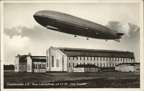 Zeppelin Friedrichshafen Luftschiffhalle Graf Zeppelin Kat. Flug
