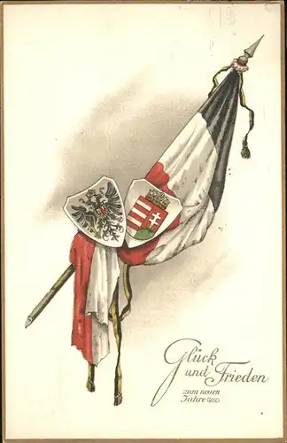Schwarz Weiss Rot Fahne Wappen Neujahr Kat. Heraldik