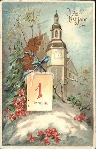 Datumskarte Januar Neujahr Kirche Kat. Besonderheiten