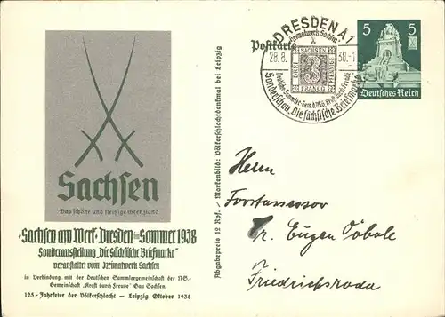 Ausstellung Sachsen Die Saechsische Briefmarke Dresen  Kat. Expositions