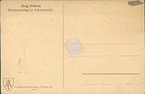 Simon A. Trachten Herbstsonntag  Kat. Schwarzwaldkuenstler