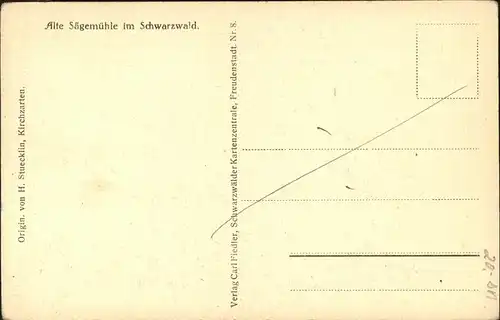 Stuecklin H. Saegemuehle Schwarzwald Kat. Schwarzwaldkuenstler