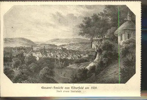 Elberfeld Wuppertal Stahlstich um 1820 / Wuppertal /Wuppertal Stadtkreis